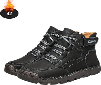 Livano Schoenen Heren - Hoge Sneakers - Comfortabel - Casual - Volwassen - Zwart - Maat 42