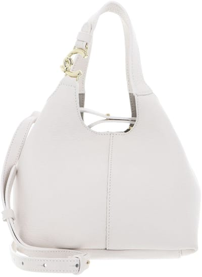 COCCINELLE Leren Handtas Schoudertas C-Easy Crossbody Bag Blanco Crème