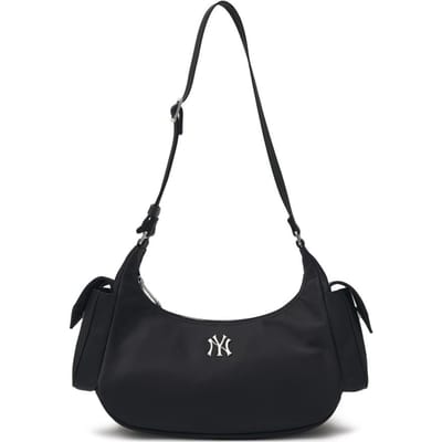 MLB Sac bandoulière réglable en nylon Sac bandoulière Regular Sacs pour femme Noir 3ABQM044N Black gray