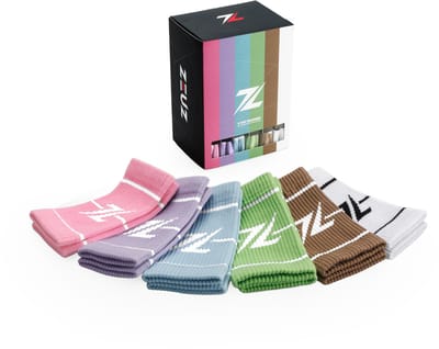 ZEUZ Zweetbanden Set 6-Pack – Sport Zweetbanden voor Fitness & Tennis – Kleurrijk