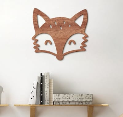 Woodland Fox Wall Decor - Kwekerij / Kinderen / Dieren / Kinderkamer -.babykamer/dierenhoofd/ wanddecoratie