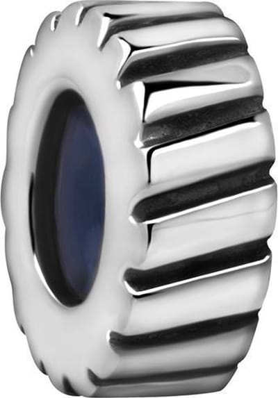 Quiges - 925 - Zilveren - Bedels -Sterling zilver - Beads - Spacer met Patroon Kraal Charm - Geschikt – voor - alle bekende merken - Armband Z531