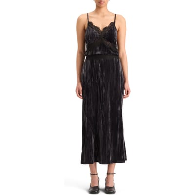 Scotch & Soda Velvet Skirt Evening Black Größe: S | Midiröcke Outlet | Damen | Schwarz