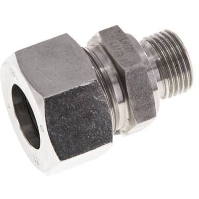 M18x1.5 Buitendraad x 18L RVS Rechte Snijring Koppeling 315 Bar DIN 2353 - FL2S-MC-ST-M18-L