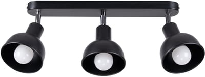 Lumilo Opal - Reflektor - E27 - 3Lichts - Zwart
