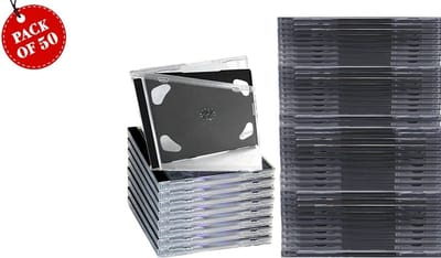 Dubbele Opslag Cases - CD DVD Hoesjes - Media Archivering - Ruimte voor 2 Schijven - 10.4mm Slim - Zwart