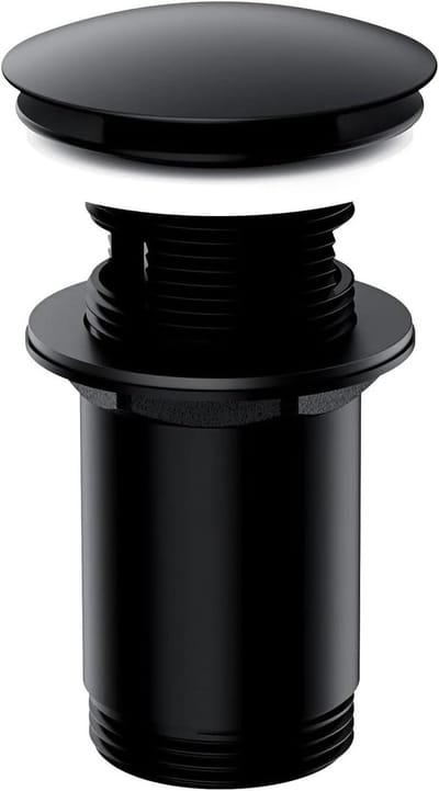 Wastafelplug - Afvoerstop - Badkamer Afvoer - Met Overloop - 1¼" - Mat Zwart