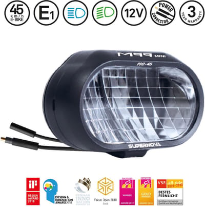 Supernova M99 Mini Pro-45 zwart – Fietslamp met 1300 Lumen