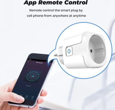 5 x Slimme stekker met wifi en Tuya-smartlife app wit. Smart plug Google Home & Amazon Alexa compatibel en smart things. Werkt met iOS en Android.