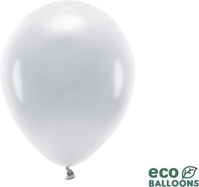 Pastel Zilvergrijze Ballonnen Premium Organic (100st)