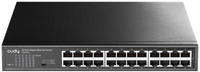 Cudy GS1024 netwerk-switch Gigabit Ethernet (10/100/1000) Zwart - 24-Port - Gigabit Metalen Switch