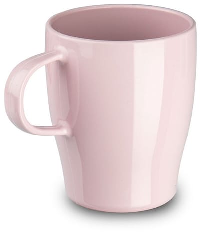 Plasticforte Bekers - 1x stuks - kunststof - roze - 300 ml - onbreekbare mokken - camping - kind