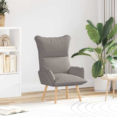 vidaXL Fauteuil Taupe 69 x 74 x 93 cm Stof en multiplex
