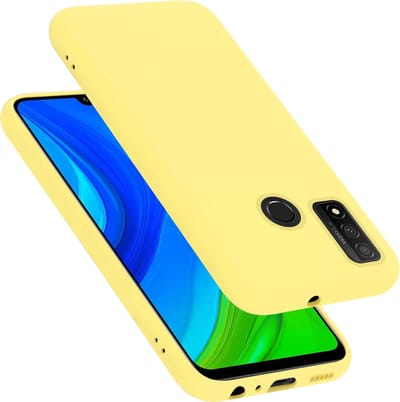 Cadorabo Hoesje geschikt voor Huawei P SMART 2020 in LIQUID GEEL - Beschermhoes gemaakt van flexibel TPU silicone Case Cover