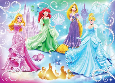 Nathan puzzel Disney Prinzessinnen: Funkelnden Prinzessinnen - 100 stukjes.