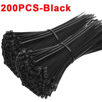 200/100 Stuks Nylon Kabelbinders Verstelbare Zelfsluitende Koordbinders Bandjes Bevestigingslus Herbruikbare Plastic Draadbinders Voor thuiskantoor 3x150mm