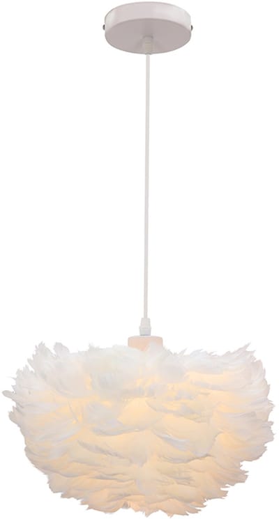 Olucia - SUZIE - Hanglamp - Wit - Vorm: Rond