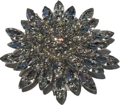 Petra's Sieradenwereld - Broche groot wit bloem