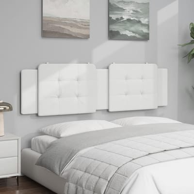 vidaXL - Hoofdbordkussen - "Zadar" - 180 - cm - kunstleer - wit