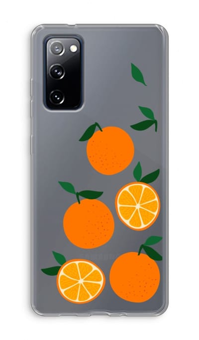 Case Company® - Hoesje geschikt voor Samsung Galaxy S20 FE / S20 FE 5G hoesje - Will you be my clementine - Soft Cover Telefoonhoesje - Bescherming aan alle Kanten en Schermrand