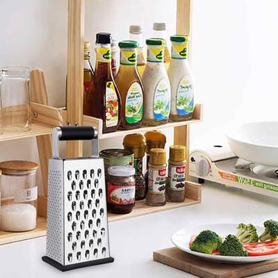 Unyqoos ® Veelzijdige Roestvrijstalen 4-in-1 Rasp Voor Keuken Creativiteit en Efficiëntie