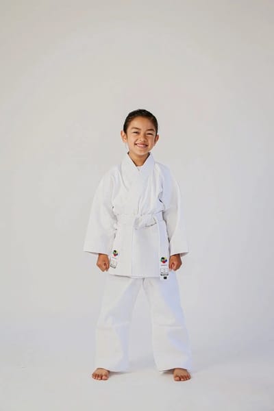 Arawaza Lightweight karatepak SL voor beginners | WKF | Wit (Maat: 130)