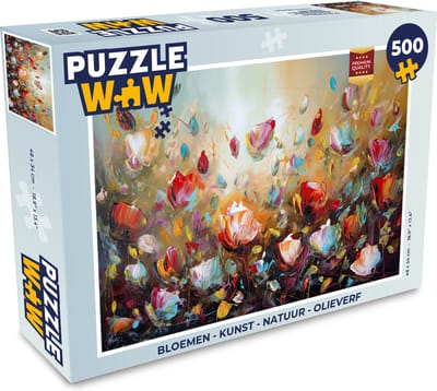 Puzzel Bloemen - Kunst - Natuur - Olieverf - Legpuzzel - Puzzel 500 stukjes