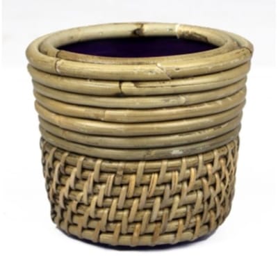 Van der leeden - drypot rotan lombok d14h12cm grijs Van der Leeden