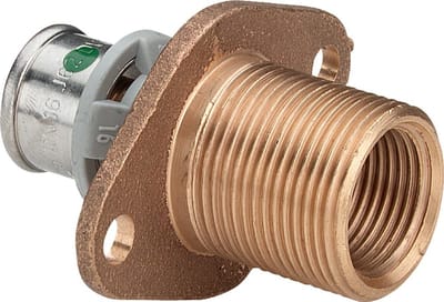 Viega Sanfix Fosta Sanfix P-wanddoorvoer, d 16mm, Rp 1/2, G 3/4 roodkoper Model 2132.3, 304065