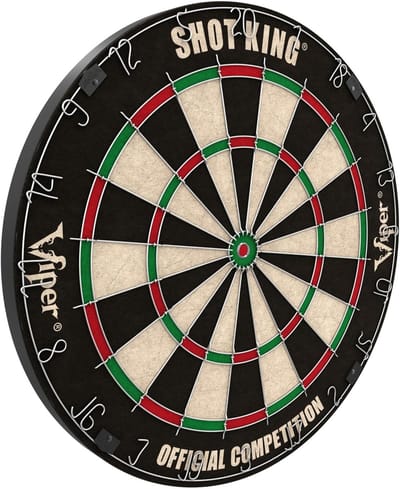 SnelShoppen - Professionele Steeltip Dartbord Set met Bullseye Metaal Spinning Draad - Gecomprimeerd Sisal - Rotating Nummer Ring - Inclusief 6 Zwarte