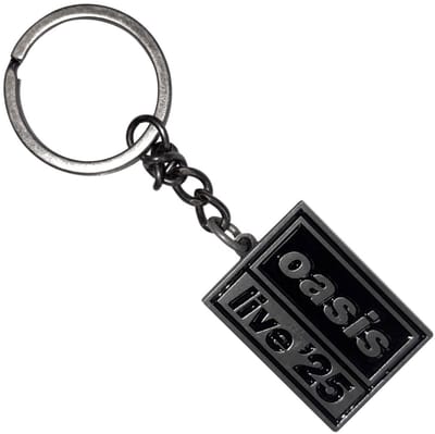 Oasis - Live '25 Logo Sleutelhanger - Zilverkleurig/Zwart