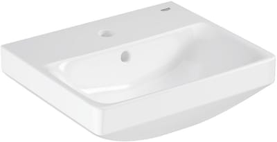 Grohe Euro Ceramic Wastafel - vrijhangend - 45x39cm - met kraangat - met overloop - exclusief wandbevestiging - alpine wit