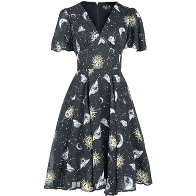 Hell Bunny Midi-jurk - Solaris Dress - XS tot 4XL - voor Vrouwen - zwart