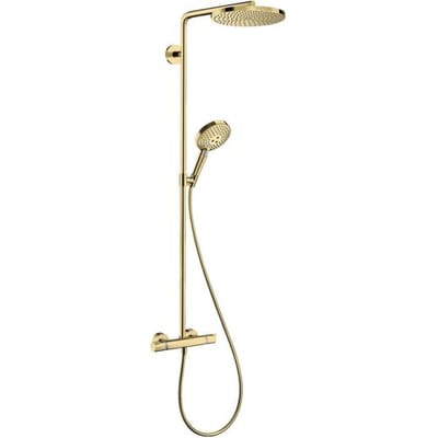 hansgrohe Raindance Select S Showerpipe 240 1jet PowderRain met thermostaat Polished Gold Optic