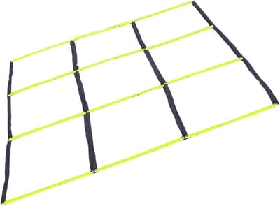 Behendigheidsladder - Snelheidsladder Trainingsladder - Sporttraining Verbeteren - 9 Grid Ontwerp - 138 x 126 cm - Groen