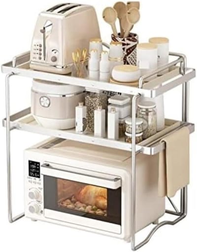 Magnetron Rek - Keuken Opbergrek - Keuken Ordenen - Sterke Constructie - 57x36x58cm - Zwart