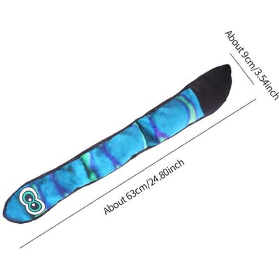 Hondenknuffel Lang oog Slangpatroon Hondengeluid Speelgoed Bijtvast Tandjes Huisdierbenodigdheden blauw