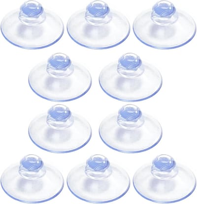 10 stuks 5,5 cm paddestoelkop PVC vacuüm sterke transparante zuignappen, spoorloze adsorptie en opslag van dagelijkse keukenbenodigdheden