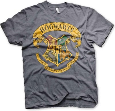 Harry Potter Heren Tshirt -L- Hogwarts Crest Groen