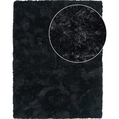 Hoogpolig tapijt Silvana zwart 120x160 cm