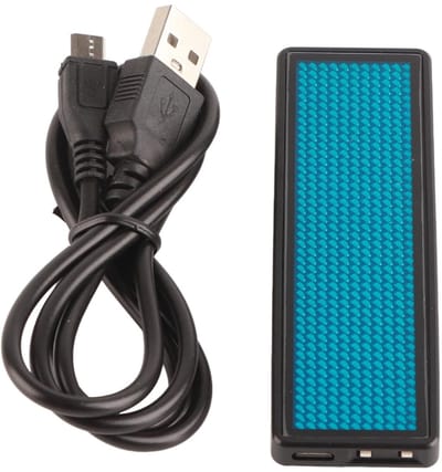 SPHProducts - Led-naambordje - Digitaal - Programmeerbaar - Mini met magneetstift - 10 weergave-animaties - Ideaal voor winkels en evenementen