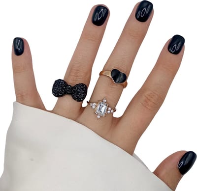 SD Press on Nails - B-89 - Plaknagels - Nagelset 20 Nagels - Zwart - Gellak - Nagellak - Kort Naturel- Nageltips - Nepnagels met Lijm - Kunstnagels - Nail Art - Handmade - Valse nagels - Nagelvijl - Accessoires - Korte Nagels