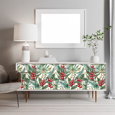 Sticker met tropisch meubelmotief, ontwerp van Soacha, 40 x 60 cm