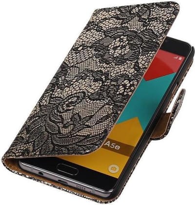 Bloem Bookstyle Hoesje - Wallet Case Telefoonhoesjes - Geschikt voor Samsung Galaxy A5 (2016) A510F Zwart