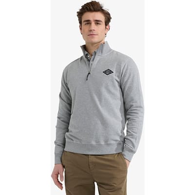 McGregor Zip Mock Sweatshirt Medium Grey Melange Size: XXL | Turtlenecks Outlet | Heren | Grijs