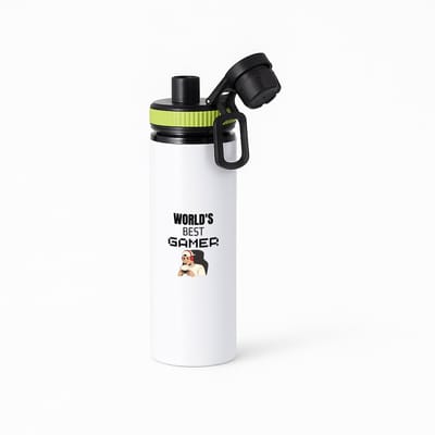 Hacebo® - world's best gamer waterfles met draaidop groen - Gamen - gamers - cadeau - gamers - beste - kado - water fles - 850ML