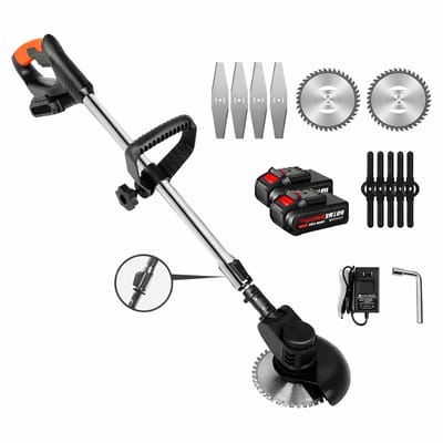 MAGICFOX Grastrimmer-2 Accu's -Draadloze- Telescopische steel-Draaibare kop