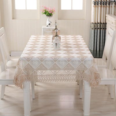 Nordisch Tafelkleed Kant Tafelkleed Nachtkastje Kleed TV Balie Kleed Salontafel Kleed Stof Buitenlandse Handel rond Tafelkleed 60*60 white