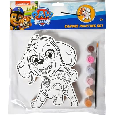 Johntoy PAW Patrol schilderen canvas Skye met penseel en verf set.