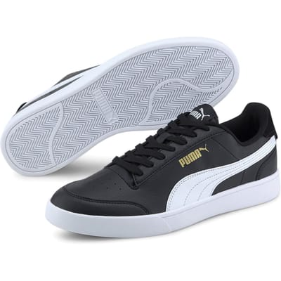 PUMA Puma Shuffle Unisex Sneakers - Puma Black-Puma White-Puma Team Gold